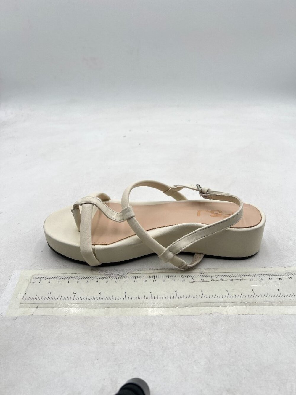 FSJ White Thong Open Toe Thick Sole Sandals Ankle Strap Ladies Holiday Shoes